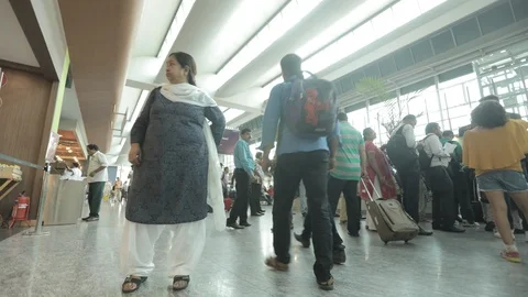 Airport Passengers Timelapse Stock Footage 108200598