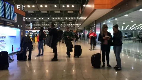 Airport people hyperlapse Stock-Footage 82731387