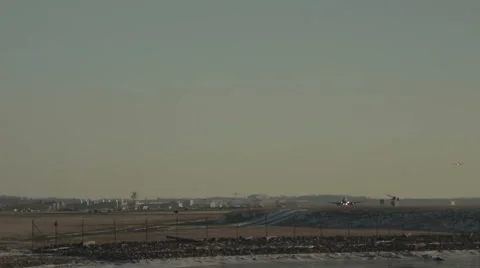 Airport - Plane Taking Off  Stock Footage 65049531