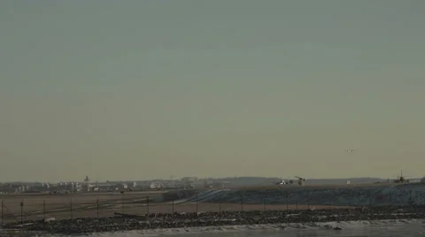 Airport - Plane Taking Off  Stock Footage 65049581