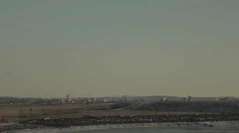 Airport - Plane Taking Off  Stock Footage 65049627