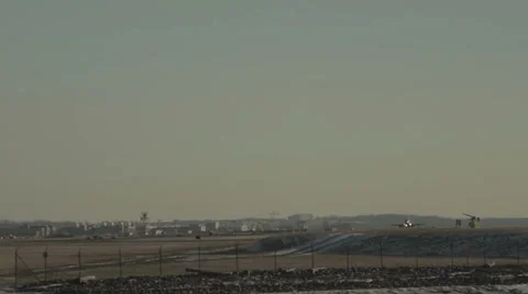 Airport - Plane Taking Off  Stock Footage 65049637