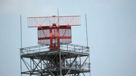 Airport Radar Tower Video stock 11071375