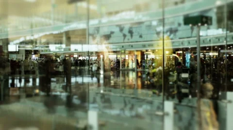 Airport reflections Stock Footage 4675572