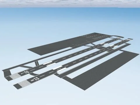 Airport runway 3D Model