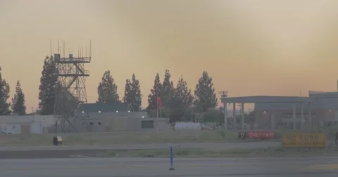 Airport runway light Stock Footage 40751097