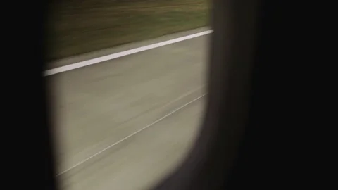 Airport runway view from inside small airplane Stock Footage 168771532