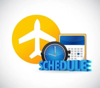 Airport schedule time concept Stock Illustration