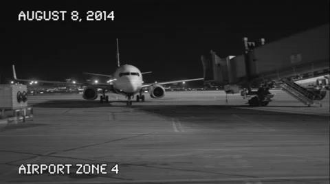 Airport security camera at gate Stock Footage 49925391