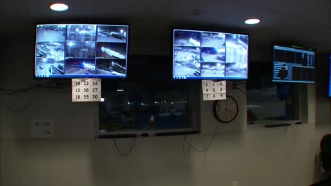 Airport Security Cameras Control Center Stock Video Pond5