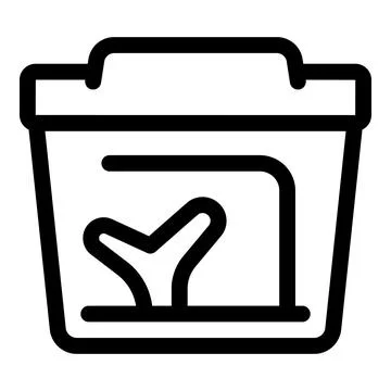 Airport security check point bin containing sharp objects Stock Illustration