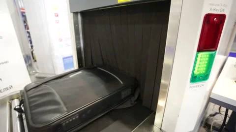 Airport security check x-ray scanner. Stock Footage 51009423