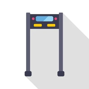 Airport security checking with a metal detector icon Stock Illustration