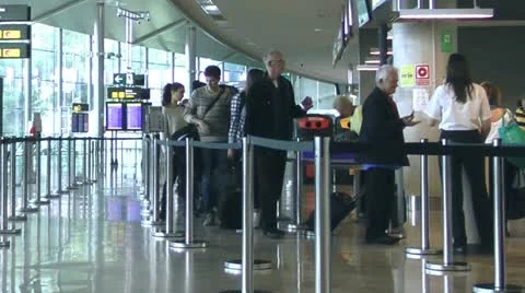 Airport Security Stock Footage 12381372