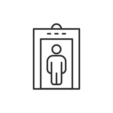 Airport security frame icon Stock Illustration
