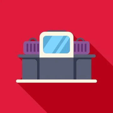 Airport security scanner checking luggage on conveyor belt Stock Illustration