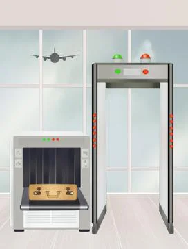 Airport security scanner Stock Illustration