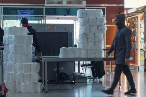 Airport security scanner Stock Photos