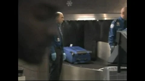 Airport security TSA Video stock 7758938
