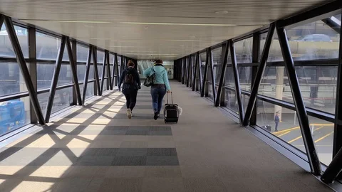 Airport Skybridge Stock Footage 126472430