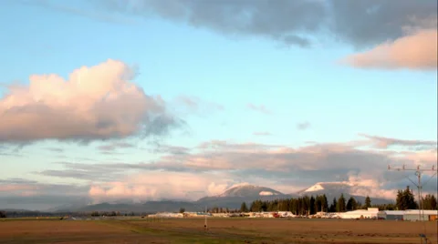 Airport Sunset Stock Footage 33303110