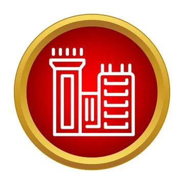 Airport terminal control tower building icon Ilustración de archivo