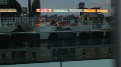 Airport terminal Stock Footage 12379822