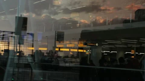 Airport terminal Stock Footage 12380001