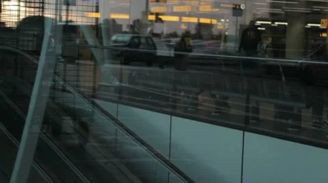 Airport terminal Stock Footage 12380081