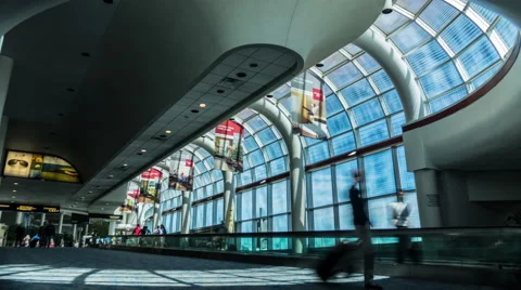 Airport Terminal Timelapse Stock Footage 62875286