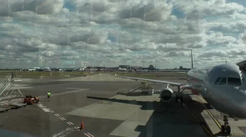 Airport - time lapse Stock Footage 11018844