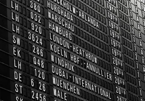 Airport time table Stock Photos