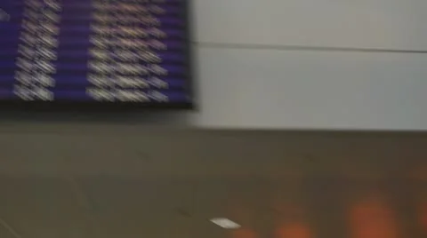 Airport Timeboard Stock Footage 12172865