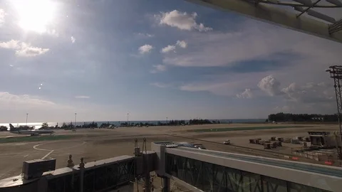 Airport Timelaps Stock Footage 89507376