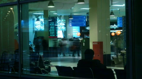 Airport timelapse 2 Stock Footage
