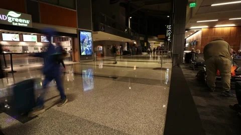 Airport Timelapse Inside Terminal Gates Stock Footage 132581771