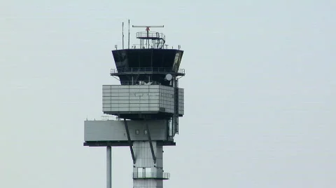 Airport tower Stock Footage
