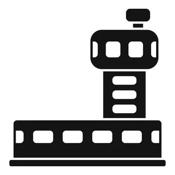 Airport tower icon simple vector. Airplane passenger Stock Illustration