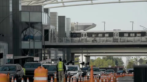 Airport-Train Stock Footage 244799379