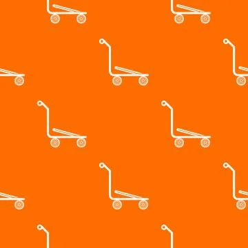 Airport trolley pattern vector orange Illustrazione stock