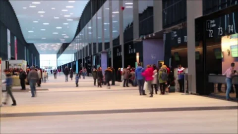 Airport unrecognizable passengers Stock Footage 70801921