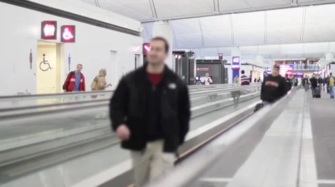 Airport walking Stock Footage 5236321
