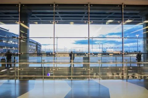 Airport window Stock Photos