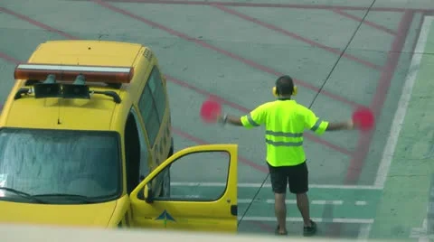 Airport Worker Stock Footage 11149839