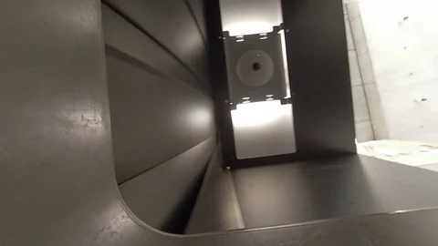 Airport X-Ray security scanner POV as camera enters rubber flaps v2 Stock Footage 118208341