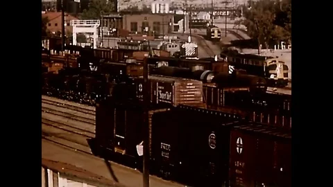 Airports serve a wide variety of purposes in 1950's America. Stock Footage