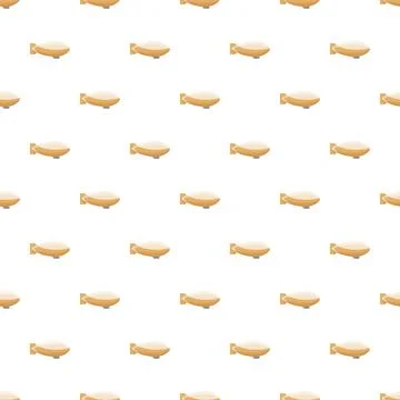 Airship blimp flying repeating seamless pattern background Illustrazione stock