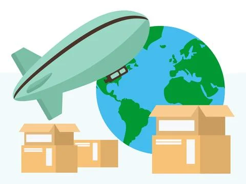 Airship Concept Illustration Stock Illustration