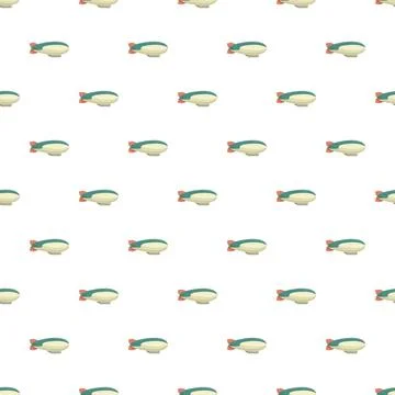 Airship dirigible blimp flying seamless pattern background Illustrazione stock