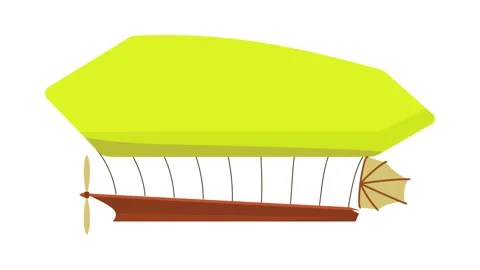 Airship icon animation Stock Footage 168932035